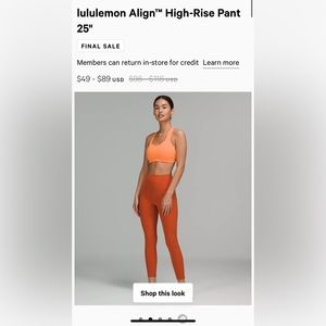Align high rise leggings 25” length